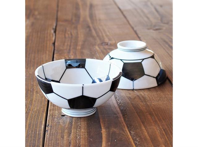 サッカーボール美濃焼茶碗
