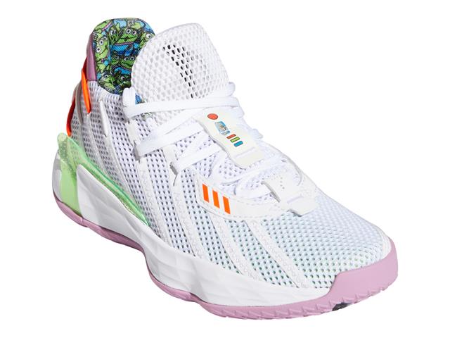 再入荷 予約販売 アディダス キッズ バッシュ Adidas Dame 7 Buzz Gs White Signal Green Solar Red Fucoa Cl