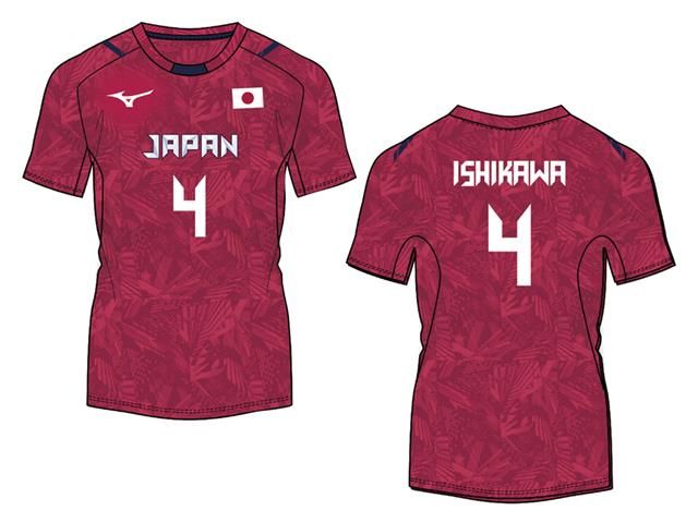 MIZUNO 2021火の鳥NIPPON レプリカTシャツ【ナンバー入り】 V2MA0595