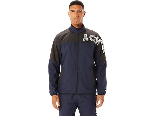 ASICS クロップドアシックス裏トリコットブレーカージャケット