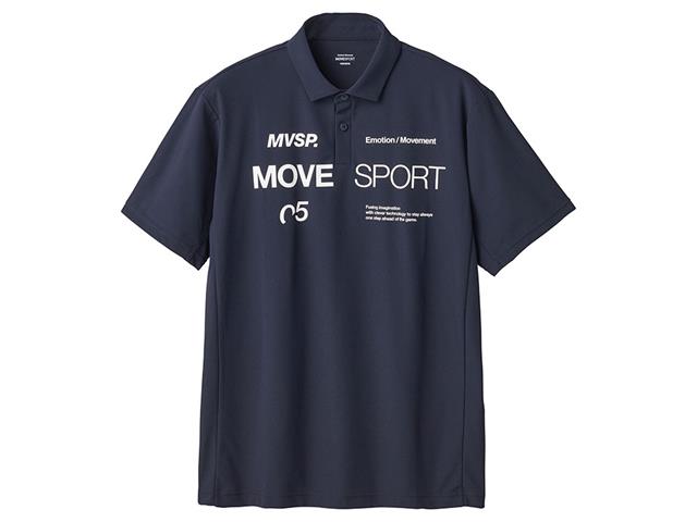 MOVESPORT SUNSCREEN ミニ鹿の子 ポロシャツ