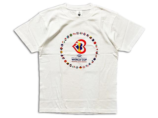FIBA BASKETBALL WORLD CUP 2023 Tシャツ ALL FLAG FIBA-logoTFLAG