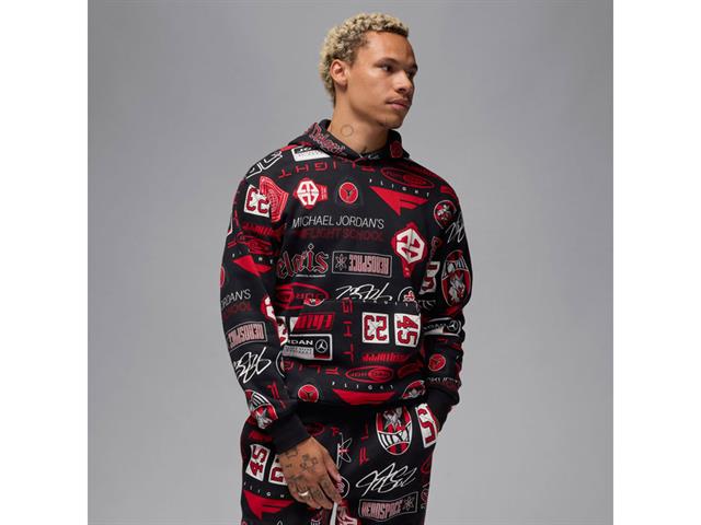 JORDAN ジョーダン ESS AOP フリース プルオーバー L/S トップ HM7254