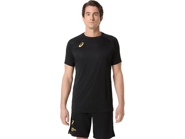 ASICS バレーボール 半袖プラクティスシャツ（ロゴ） 2053A246