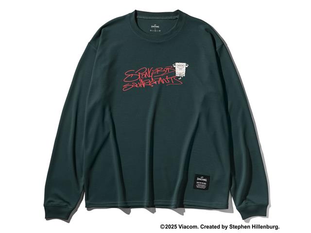 スポンジボブコラボ　長袖カットソー ブラック スポンジボブコラボ 長袖カットソー ブラック スポンジボブコラボ 長袖