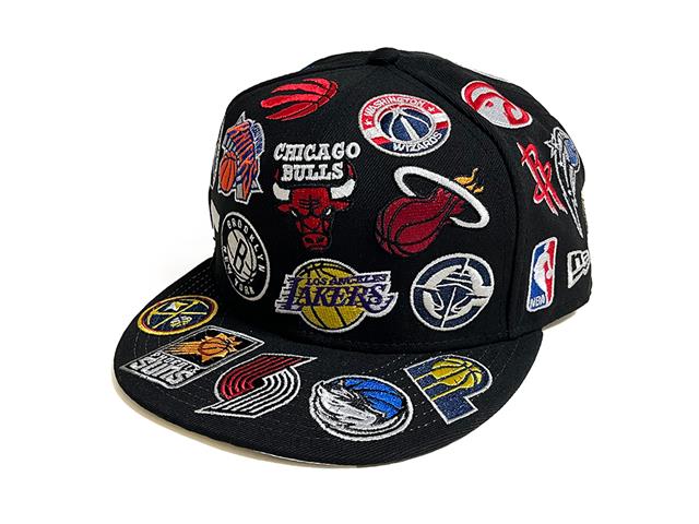 NBAチームロゴ刺繍 ニューエラ 7 1/8 NEW ERA 9FIFTY Team Logo Allover NBA 14667798 | バスケットボール