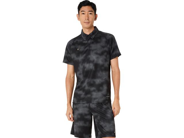 ドライグラフィックボタンダウンポロシャツ