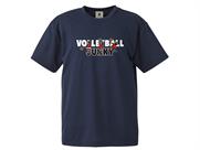バレーボールウエア　ブルーに白線入　Lサイズ　地厚　ポリエステル　外袋有　未使用 volleyball junky アタック+26 リサイクルポリエステルスムースDryTEE