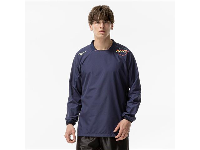 新品未使用　　ピステ　ウインドブレーカー　上　L　ネイビー色 MIZUNO N-XT長袖ピステ V2JED501 | バレーボール用品 | スポーツ