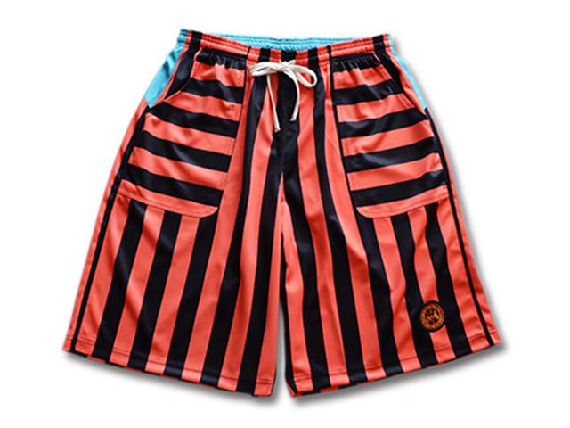 block striped shorts