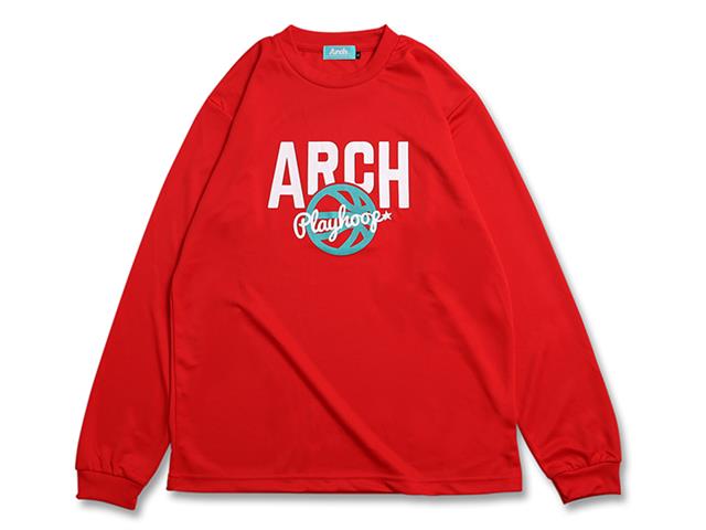 Arch rising ball L/S tee［DRY］